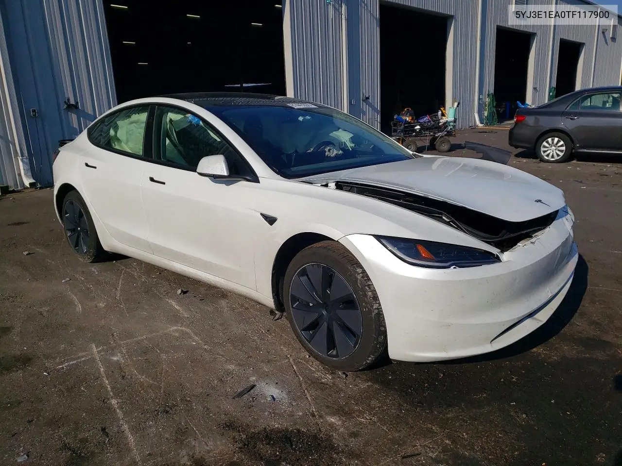 2026 Tesla Model 3 VIN: 5YJ3E1EA0TF117900 Lot: 61445696