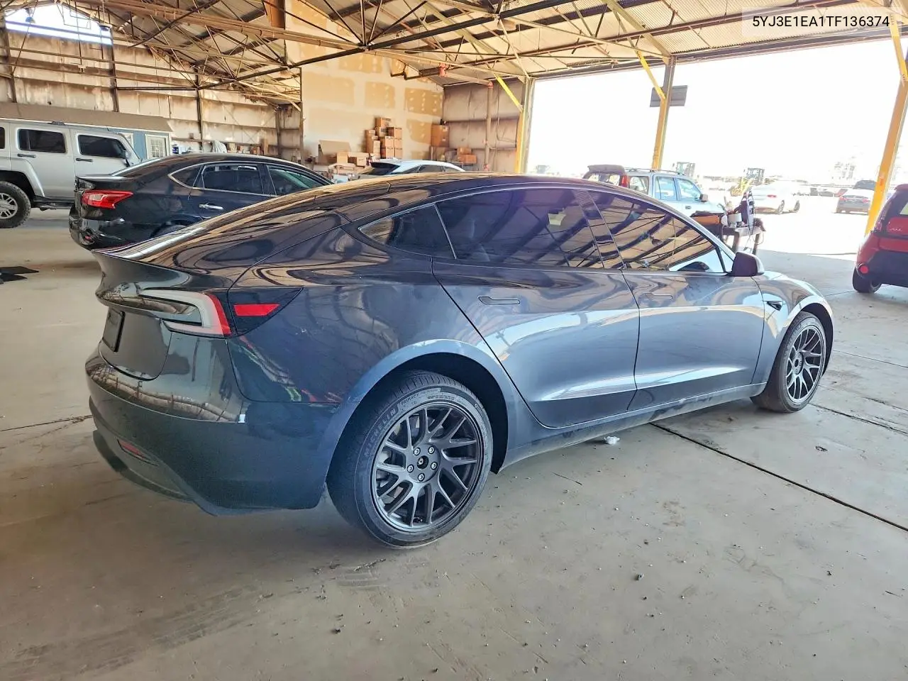 2026 Tesla Model 3 VIN: 5YJ3E1EA1TF136374 Lot: 61969356