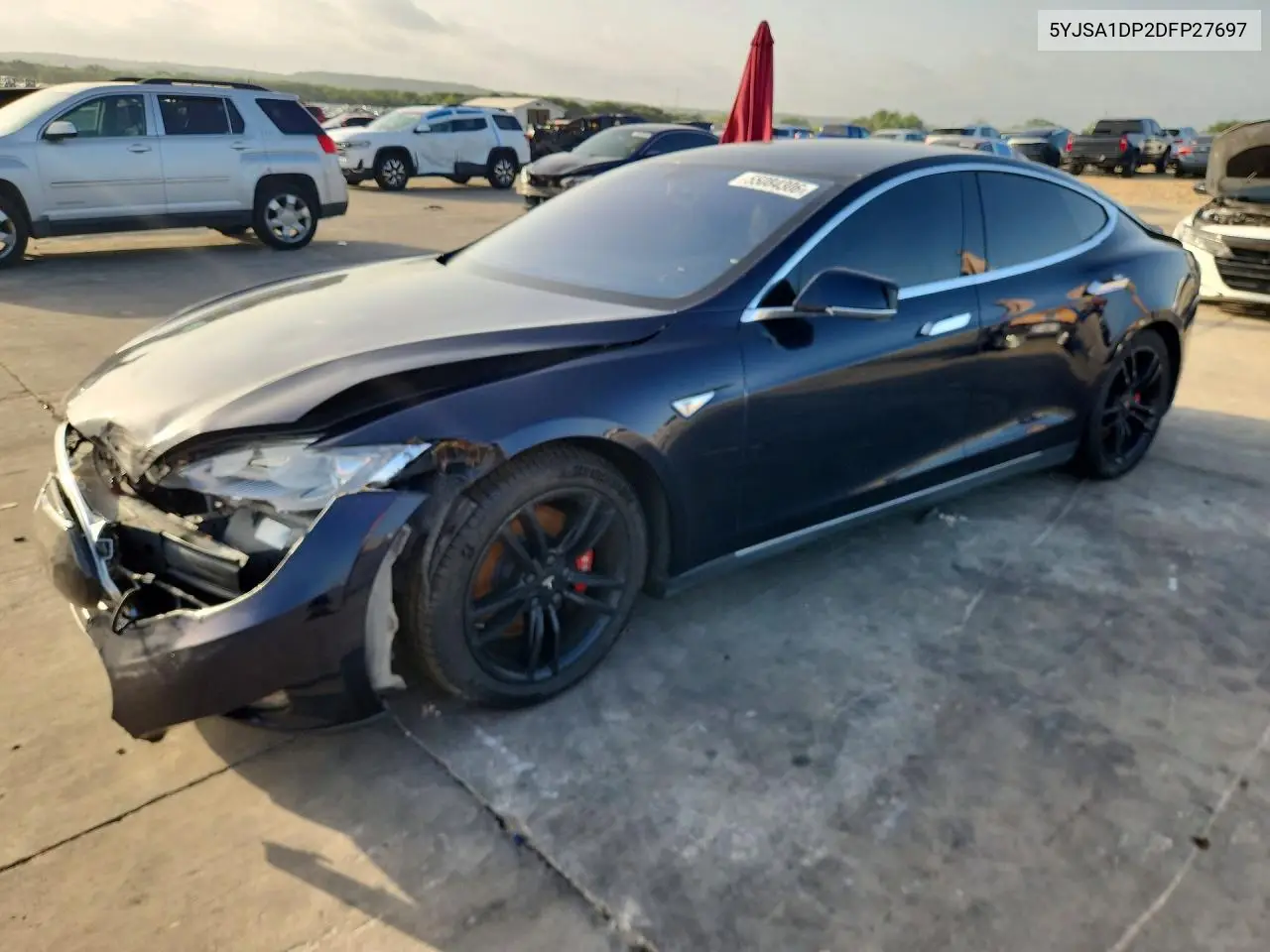 2013 Tesla Model S P85 VIN: 5YJSA1DP2DFP27697 Lot: 55084306