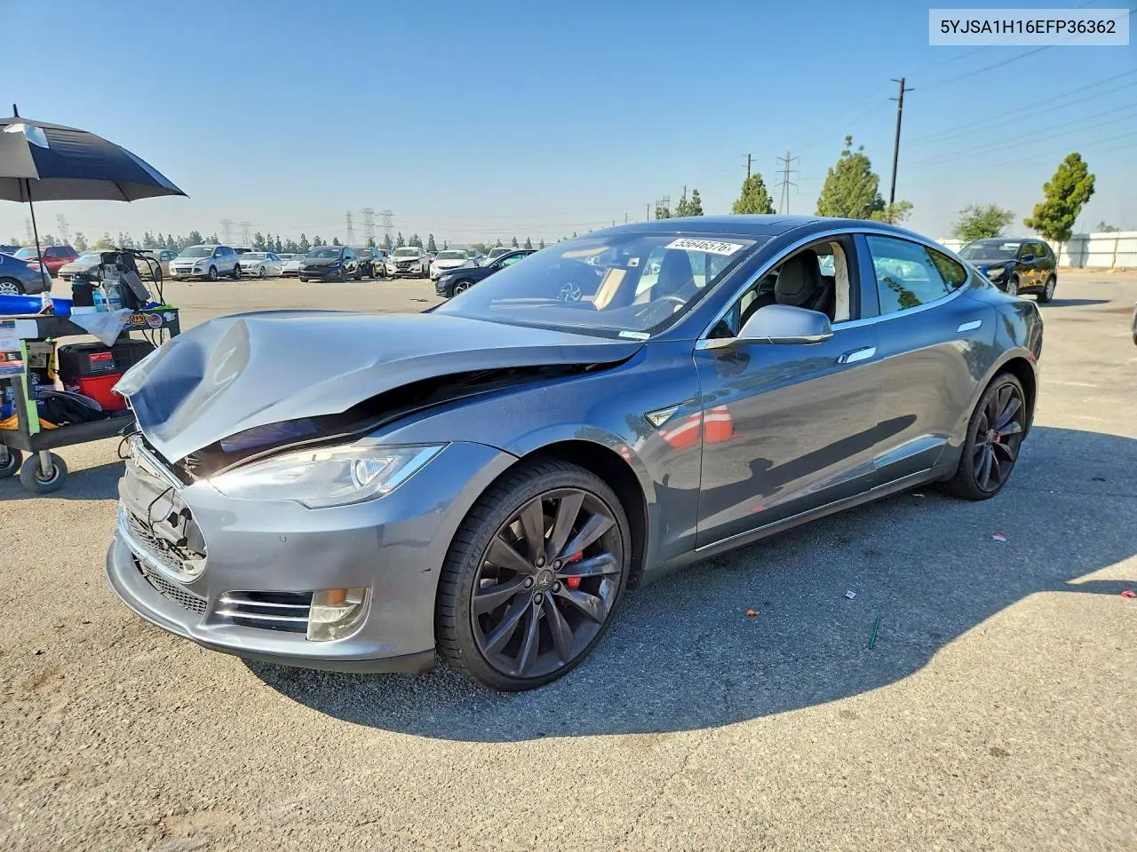 2014 Tesla Model S VIN: 5YJSA1H16EFP36362 Lot: 55646576