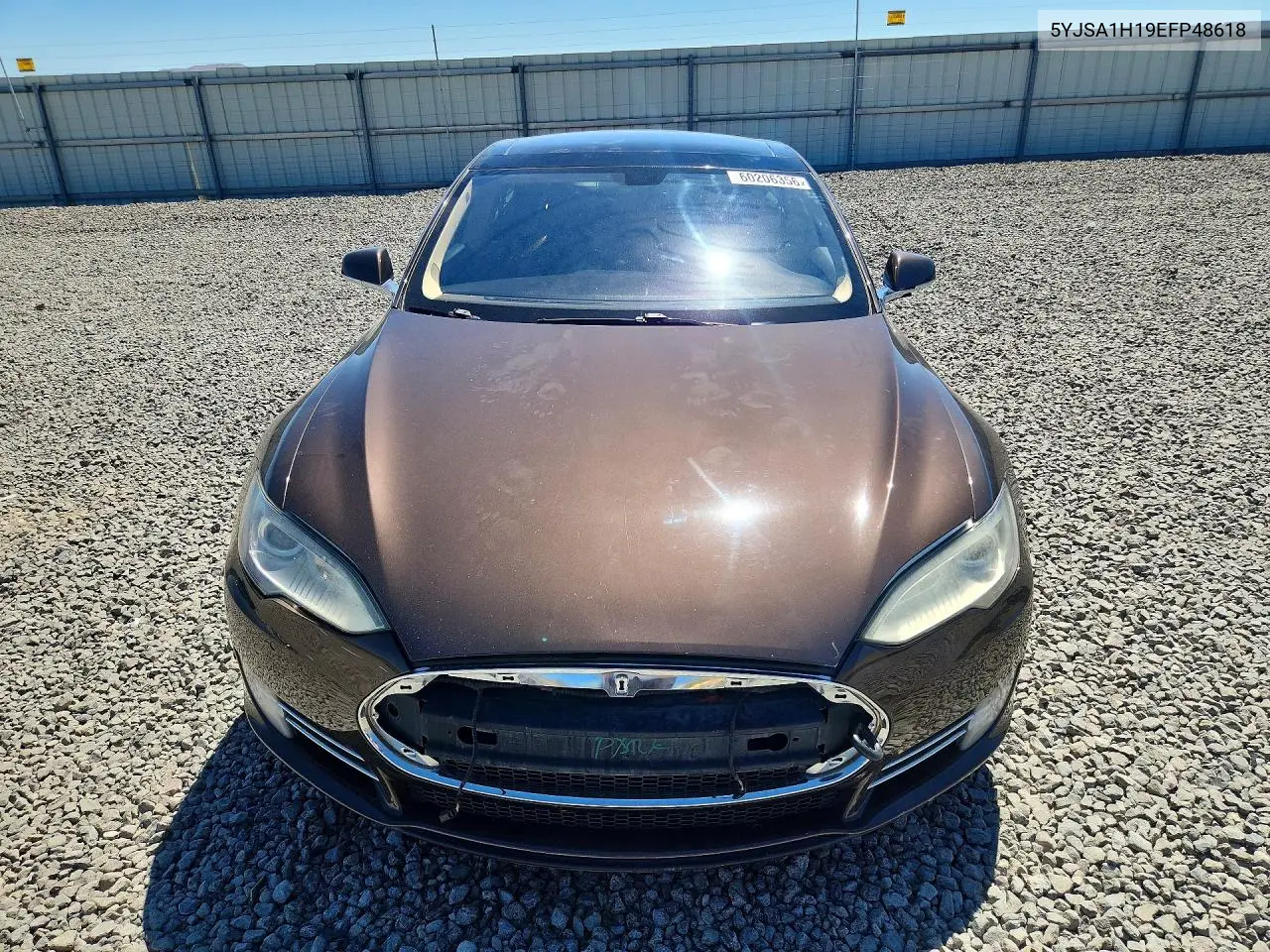 2014 Tesla Model S VIN: 5YJSA1H19EFP48618 Lot: 60206356