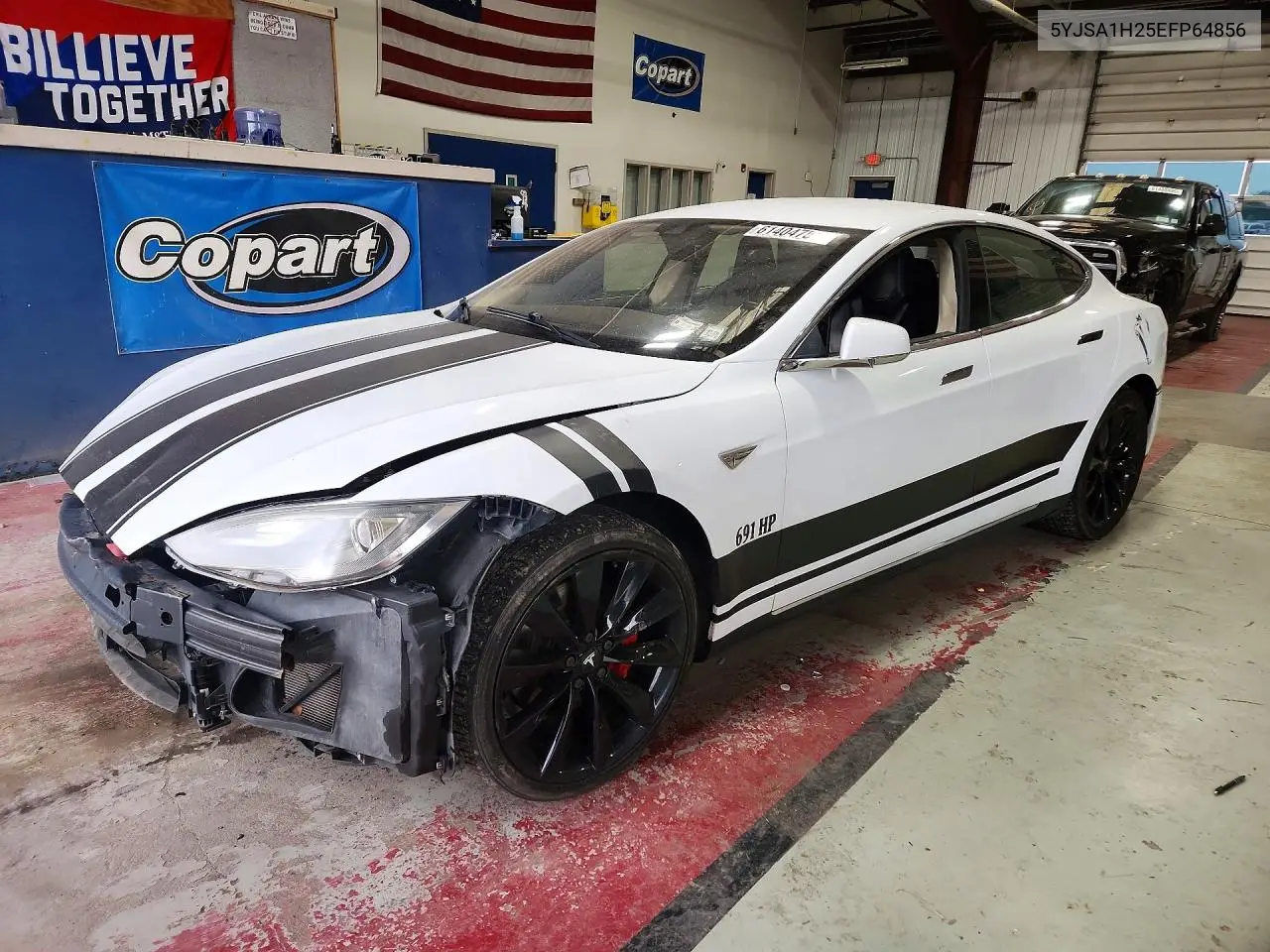 2014 Tesla Model S VIN: 5YJSA1H25EFP64856 Lot: 61404756