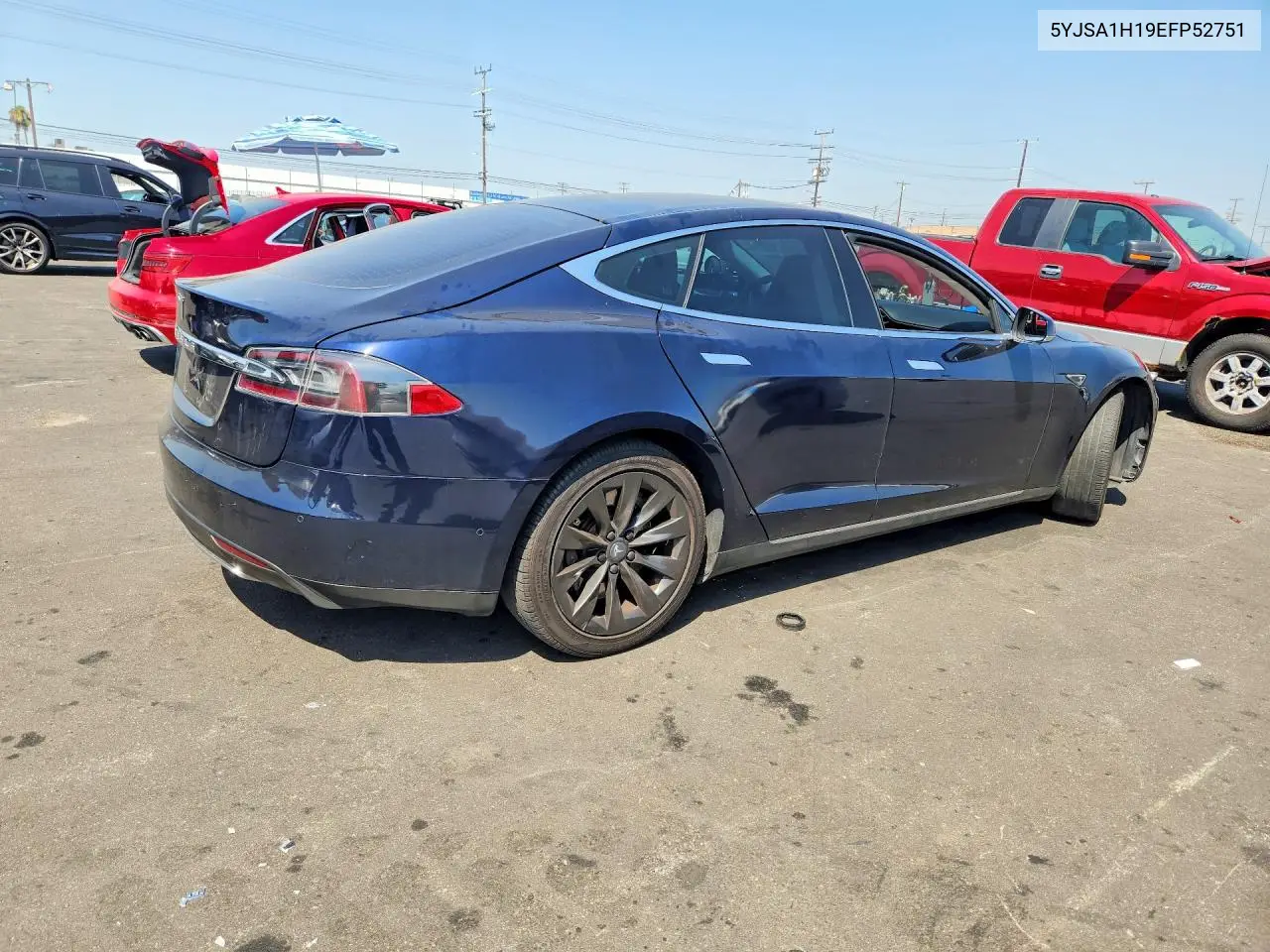 2014 Tesla Model S VIN: 5YJSA1H19EFP52751 Lot: 61599506