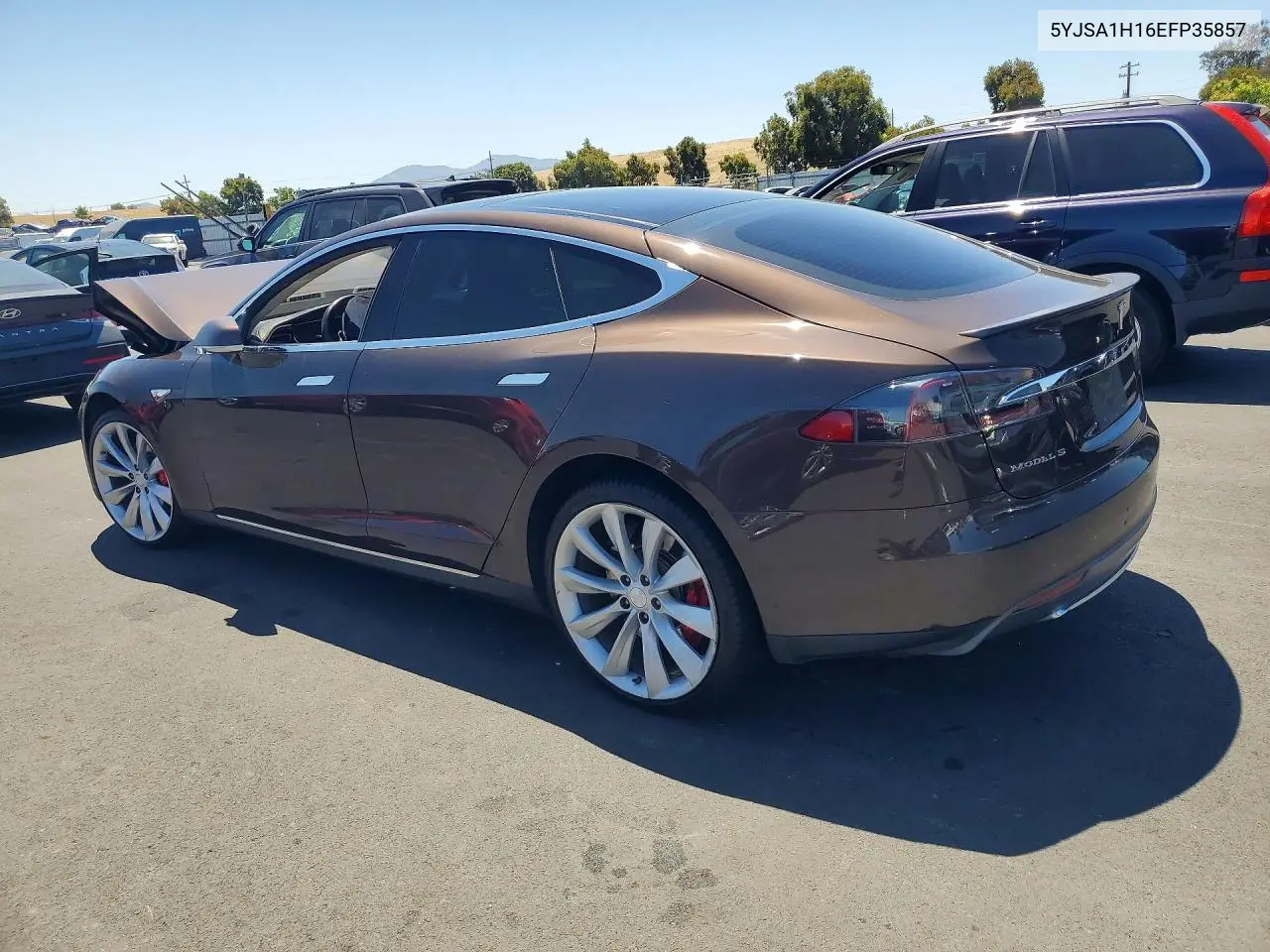 2014 Tesla Model S VIN: 5YJSA1H16EFP35857 Lot: 85622675
