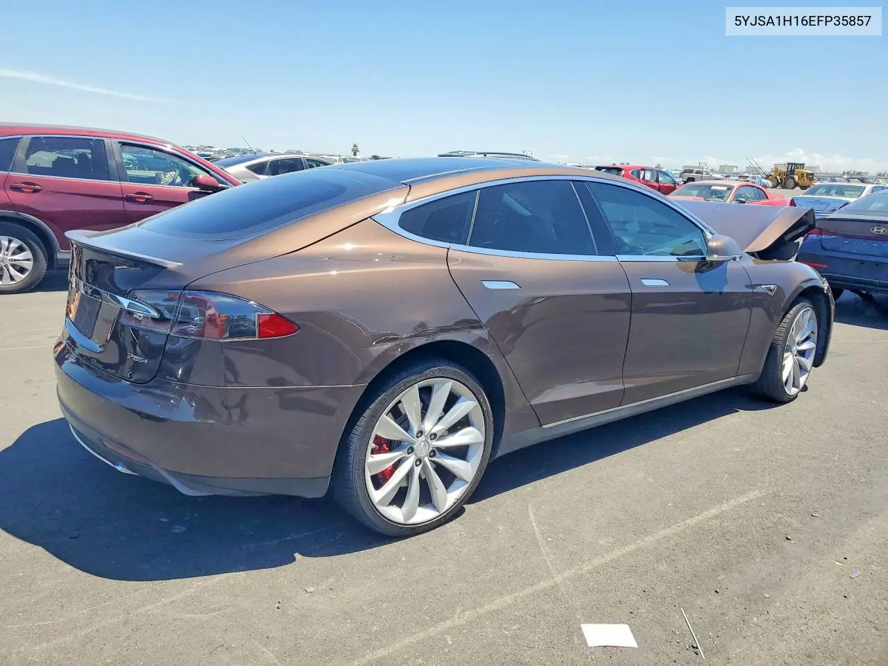 2014 Tesla Model S VIN: 5YJSA1H16EFP35857 Lot: 85622675