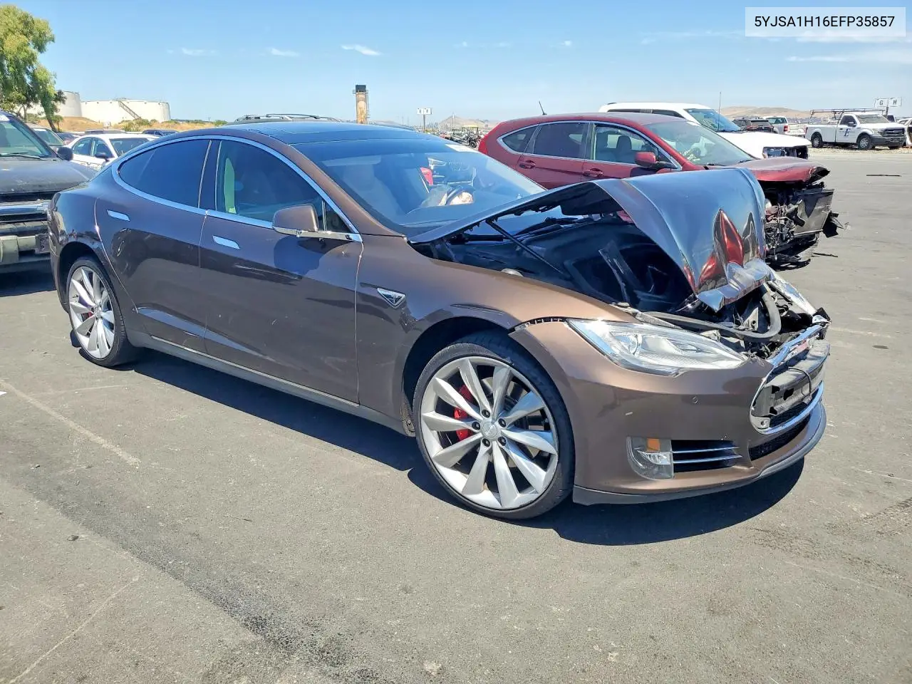 2014 Tesla Model S VIN: 5YJSA1H16EFP35857 Lot: 85622675