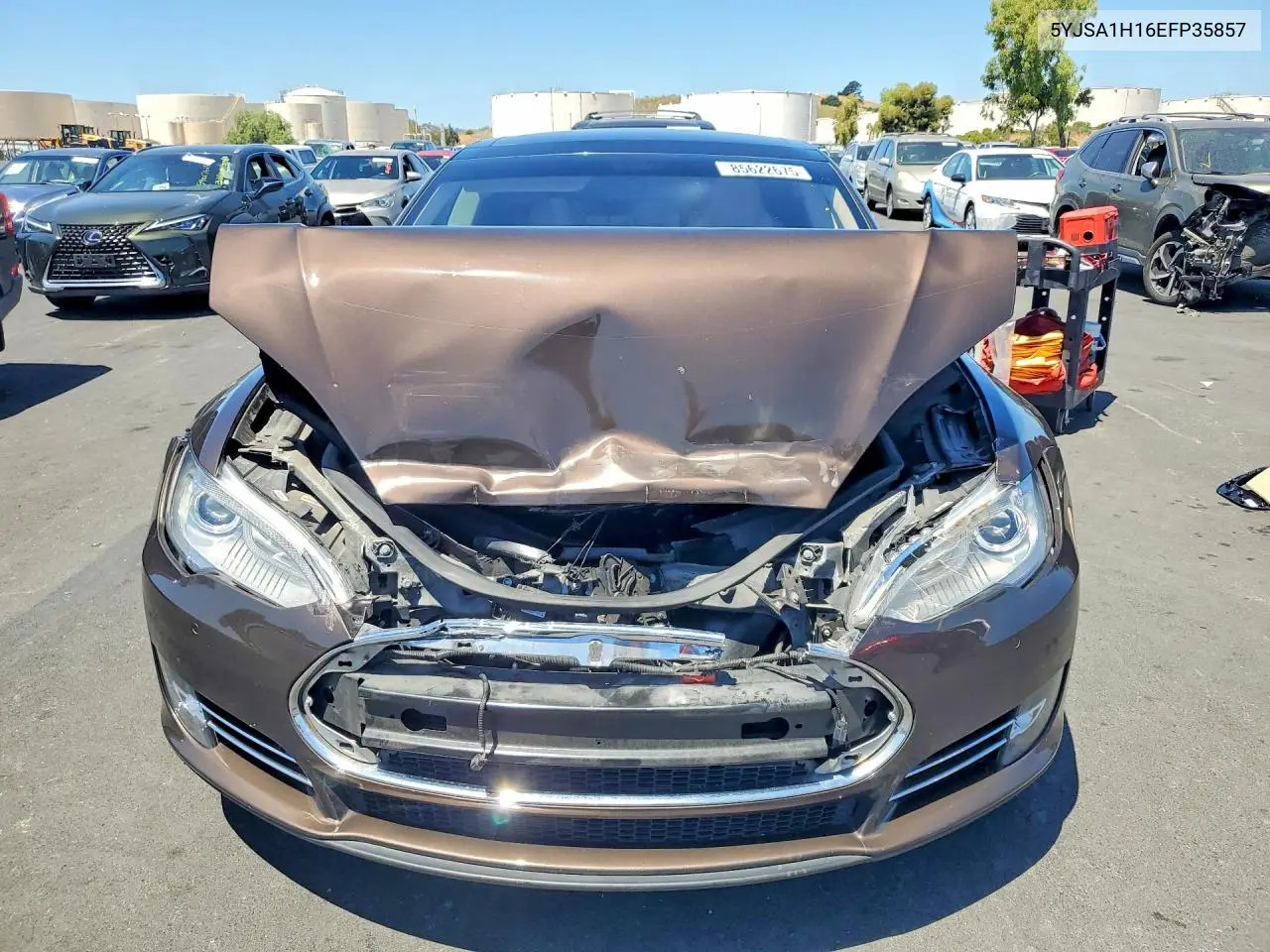 2014 Tesla Model S VIN: 5YJSA1H16EFP35857 Lot: 85622675