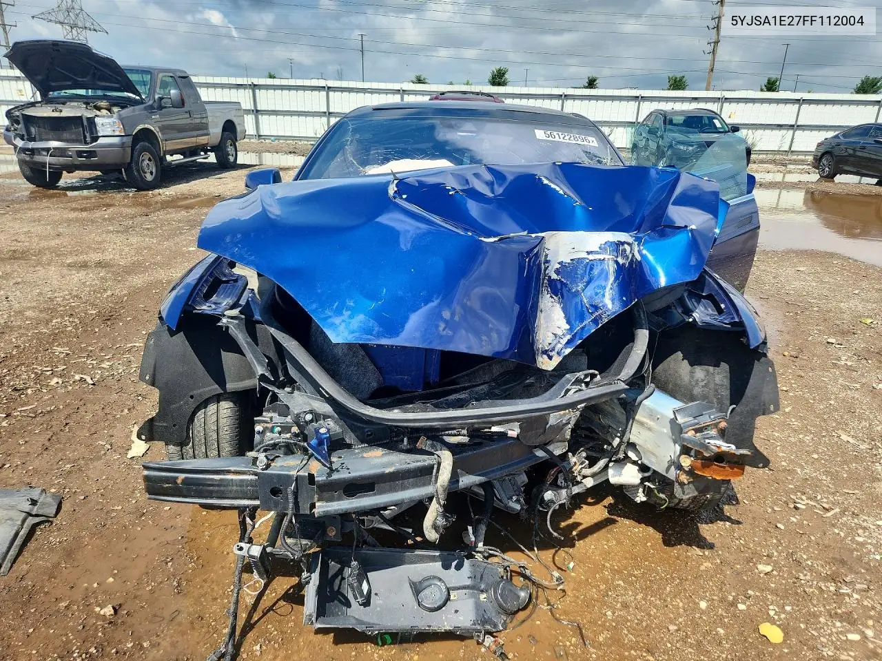 2015 Tesla Model S VIN: 5YJSA1E27FF112004 Lot: 56122896