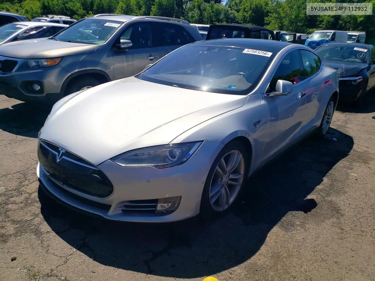 2015 Tesla Model S VIN: 5YJSA1E24FF112932 Lot: 57883256