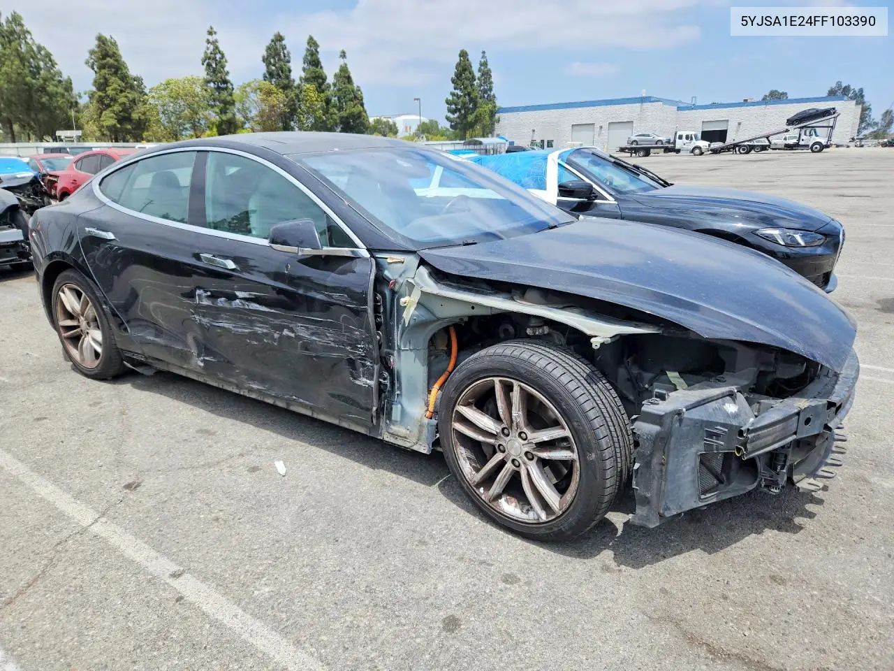 2015 Tesla Model S VIN: 5YJSA1E24FF103390 Lot: 58428486