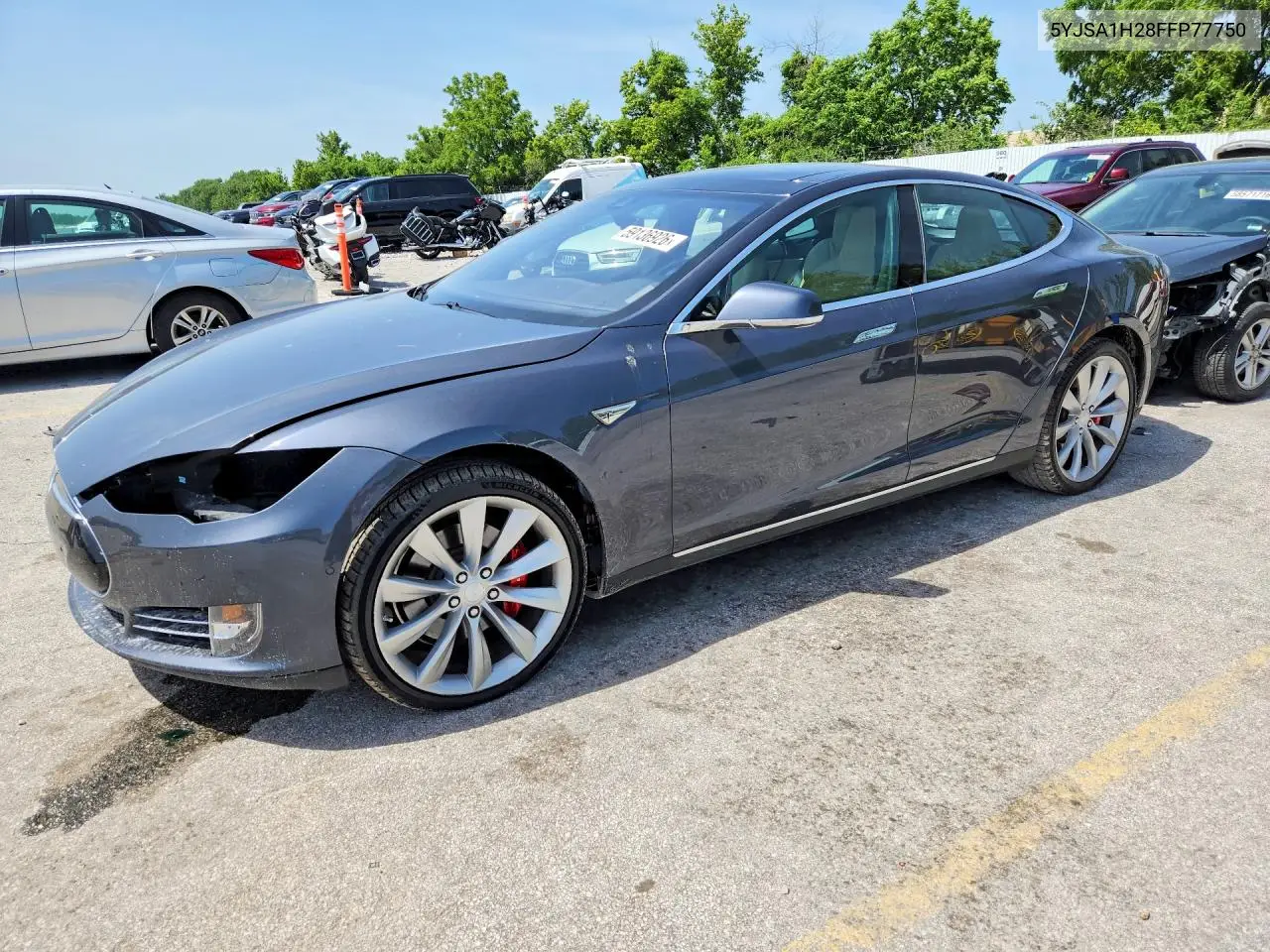 2015 Tesla Model S 85D VIN: 5YJSA1H28FFP77750 Lot: 59136926