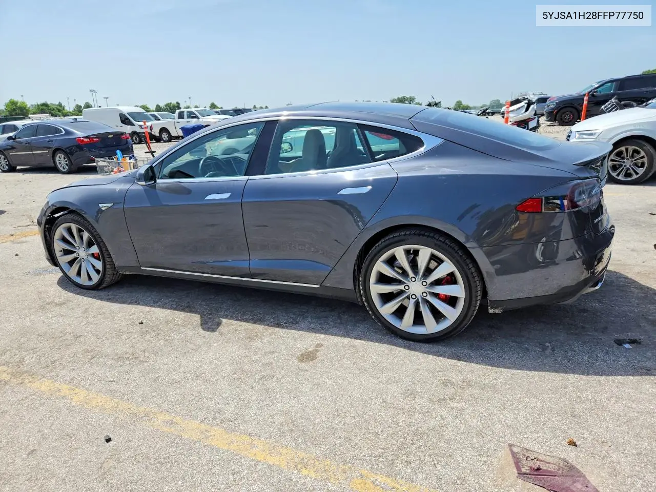 2015 Tesla Model S 85D VIN: 5YJSA1H28FFP77750 Lot: 59136926