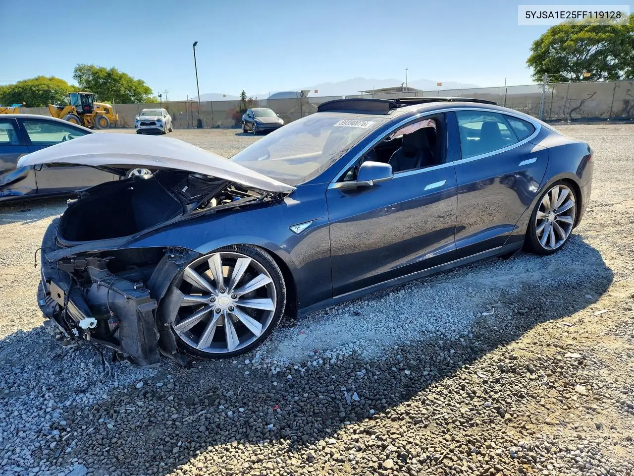 2015 Tesla Model S VIN: 5YJSA1E25FF119128 Lot: 59390076