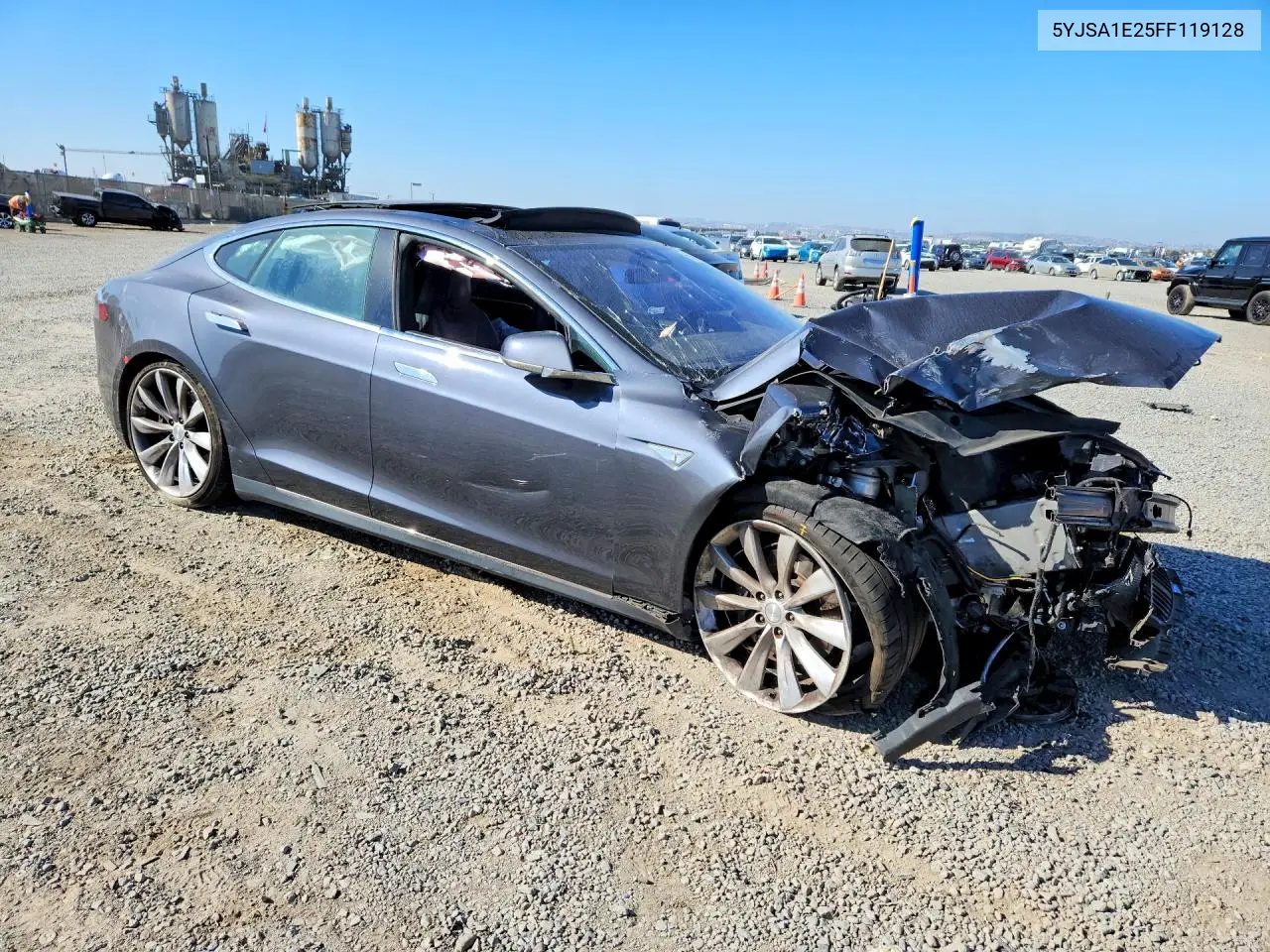 2015 Tesla Model S VIN: 5YJSA1E25FF119128 Lot: 59390076