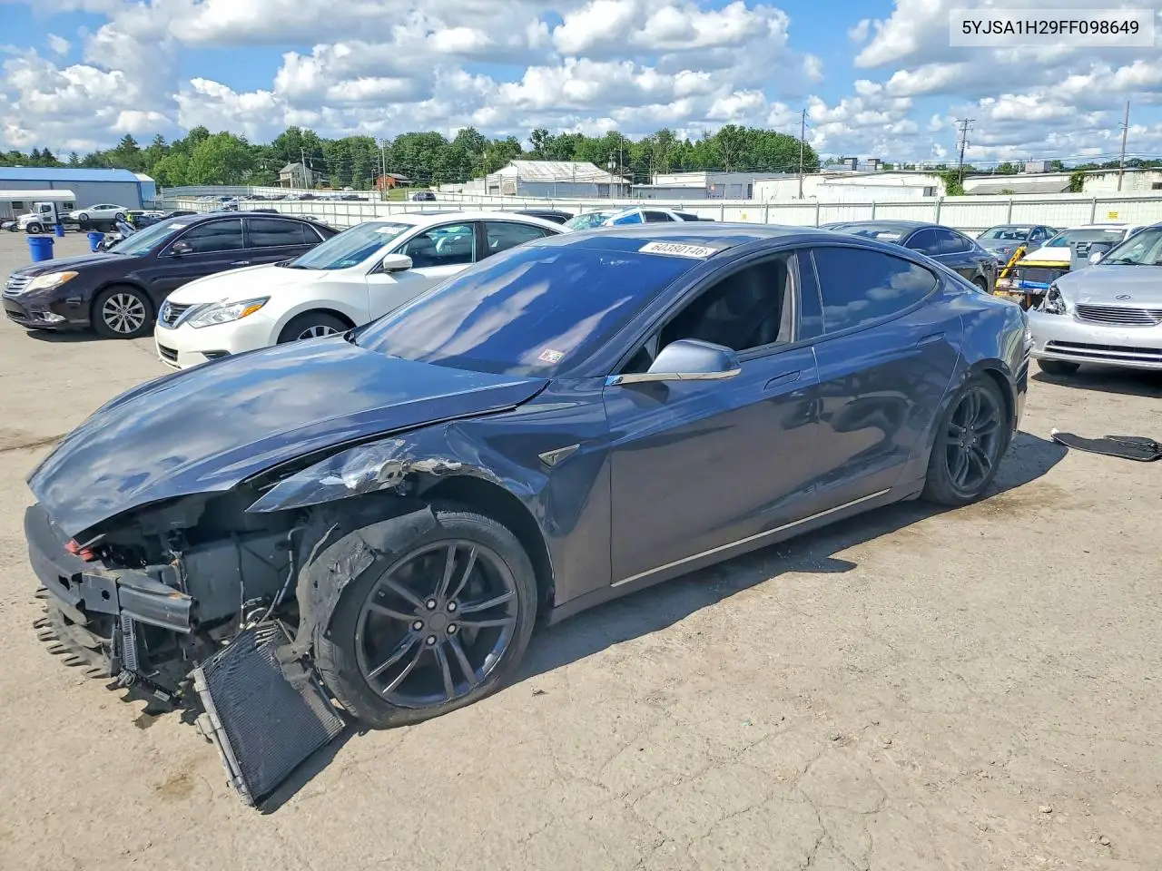2015 Tesla Model S 85D VIN: 5YJSA1H29FF098649 Lot: 60380146