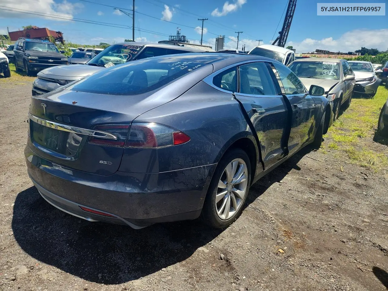 2015 Tesla Model S 85D VIN: 5YJSA1H21FFP69957 Lot: 60459236