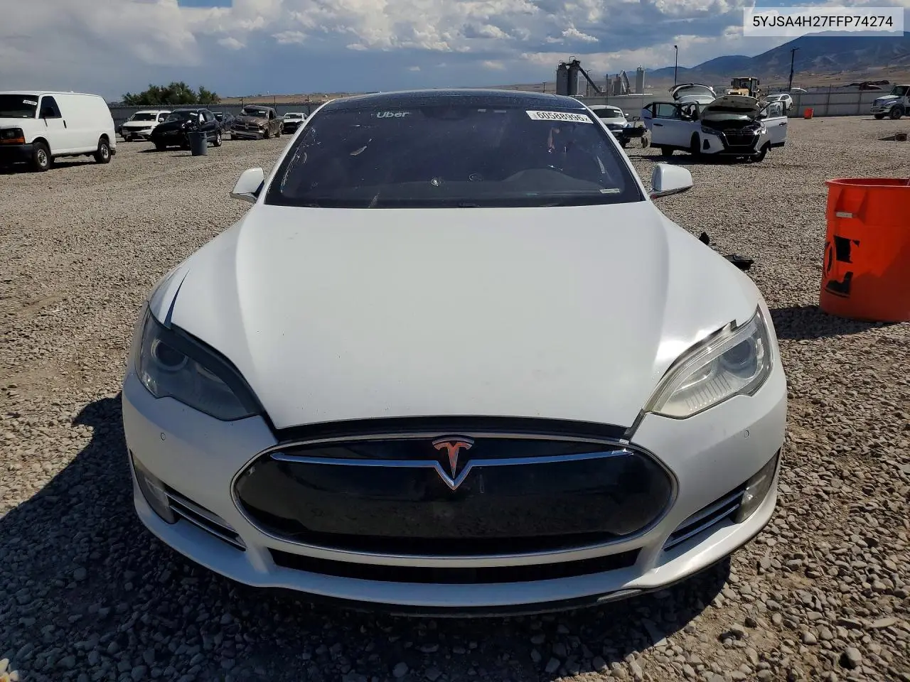 2015 Tesla Model S 85D VIN: 5YJSA4H27FFP74274 Lot: 60588996