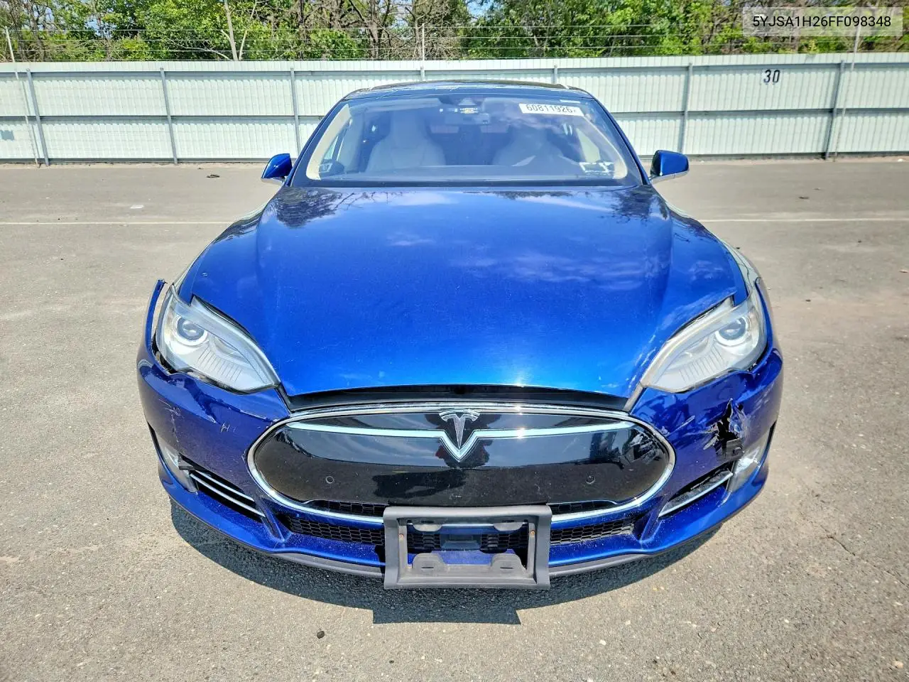 2015 Tesla Model S 85D VIN: 5YJSA1H26FF098348 Lot: 60811926