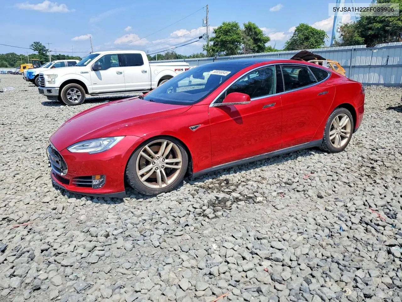 2015 Tesla Model S 85D VIN: 5YJSA1H22FF089906 Lot: 60856846