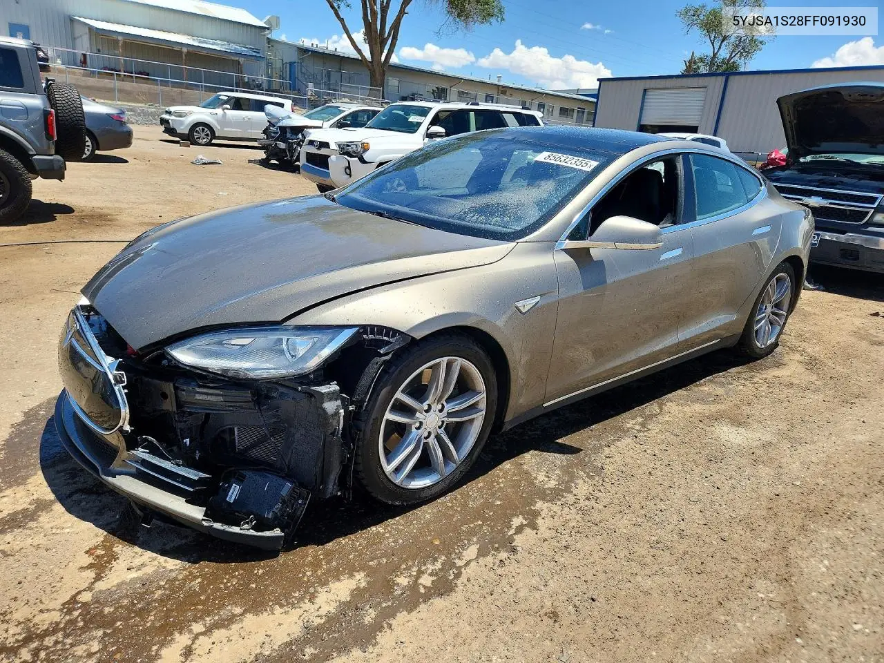 2015 Tesla Model S 70D VIN: 5YJSA1S28FF091930 Lot: 85632355