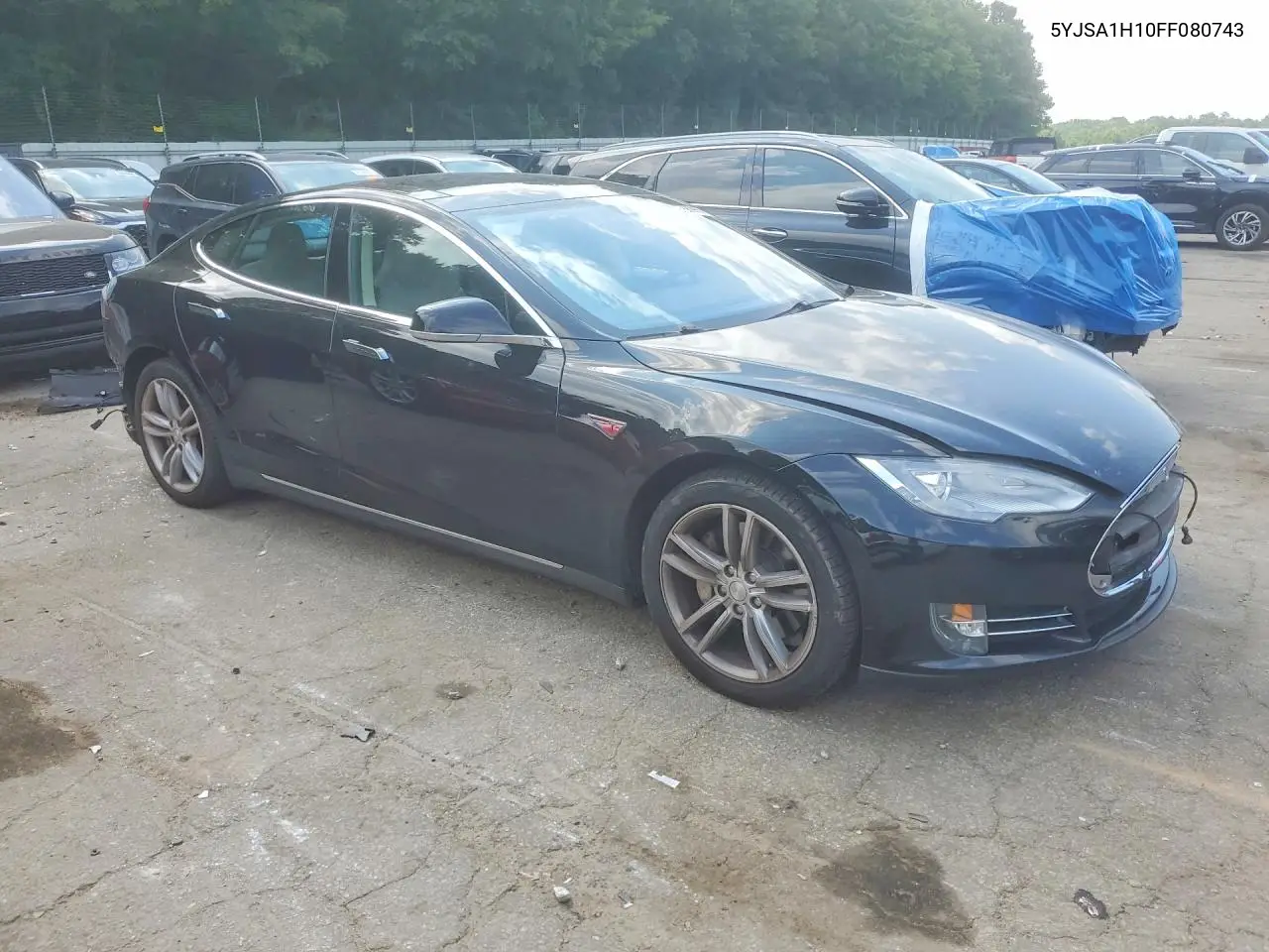2015 Tesla Model S 85 VIN: 5YJSA1H10FF080743 Lot: 97682855