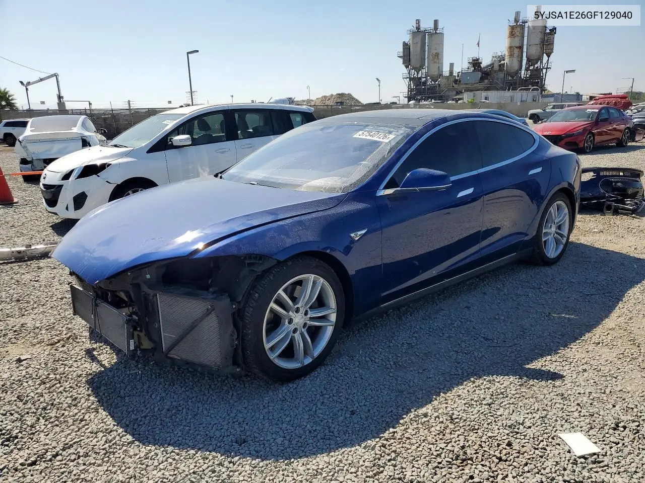 2016 Tesla Model S VIN: 5YJSA1E26GF129040 Lot: 57540126