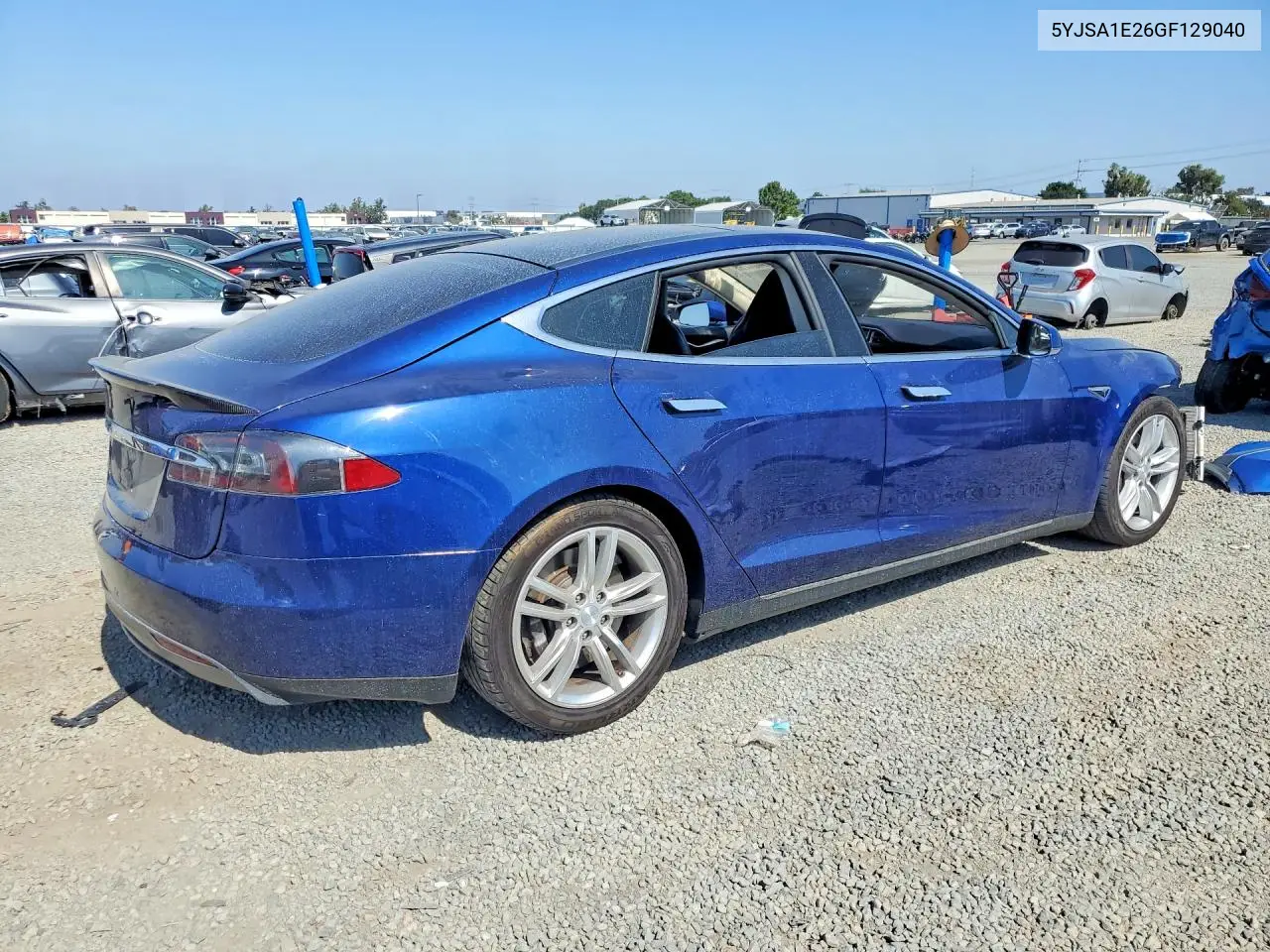 2016 Tesla Model S VIN: 5YJSA1E26GF129040 Lot: 57540126