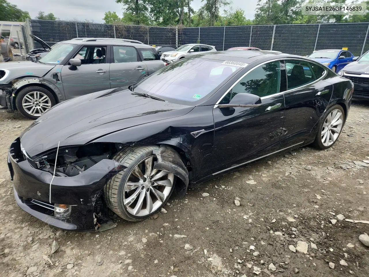 2016 Tesla Model S VIN: 5YJSA1E26GF146839 Lot: 60360046