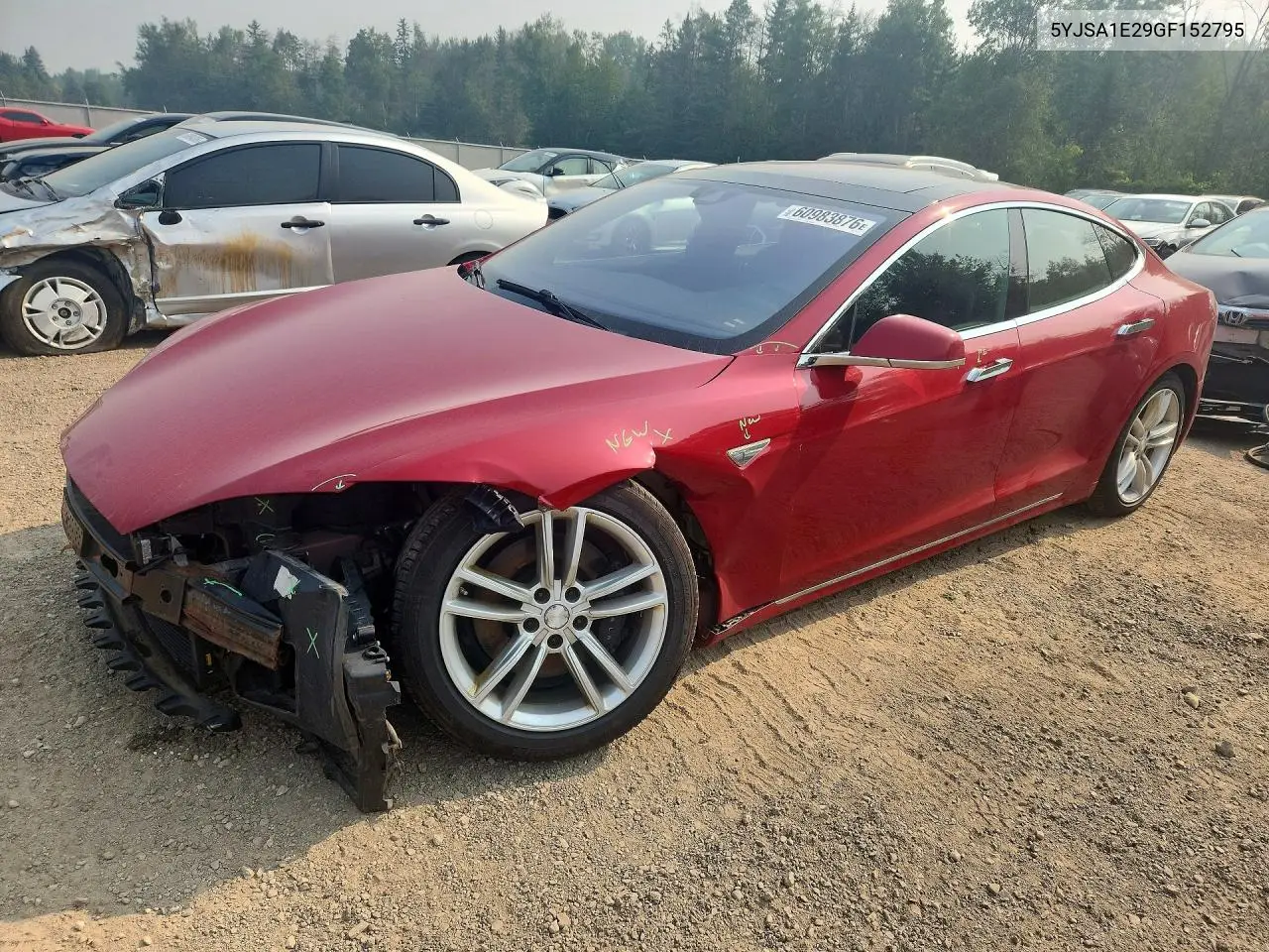 2016 Tesla Model S VIN: 5YJSA1E29GF152795 Lot: 60983876