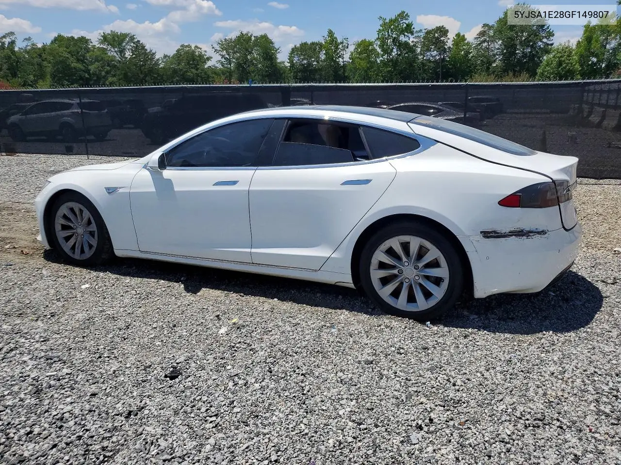2016 Tesla Model S VIN: 5YJSA1E28GF149807 Lot: 61364476
