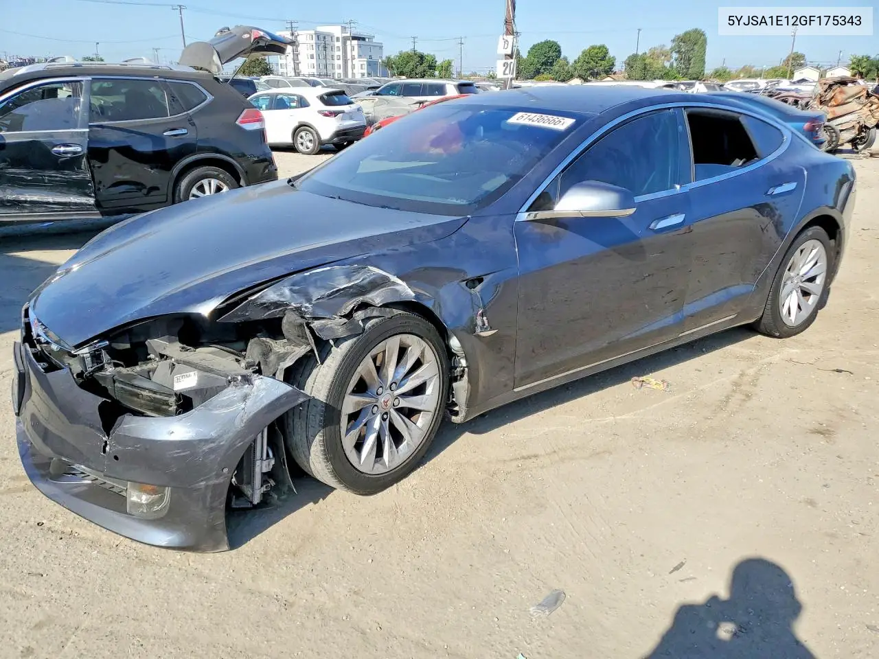 2016 Tesla Model S VIN: 5YJSA1E12GF175343 Lot: 61436666