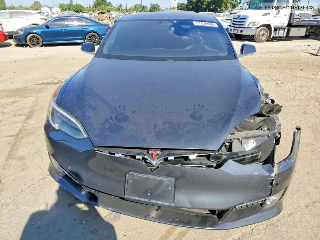 2016 Tesla Model S VIN: 5YJSA1E12GF175343 Lot: 61436666