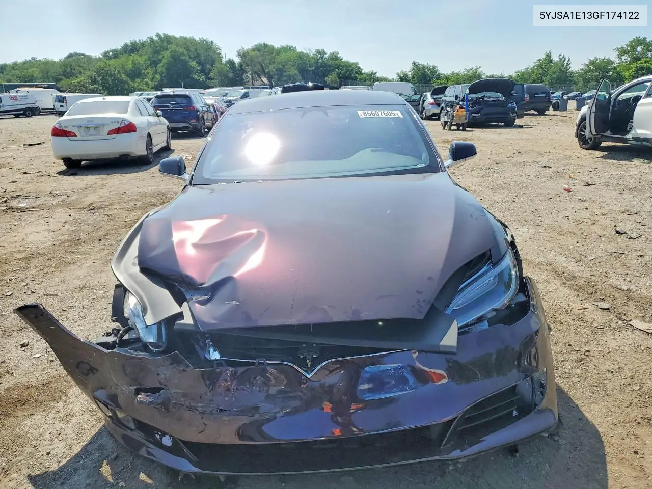 2016 Tesla Model S VIN: 5YJSA1E13GF174122 Lot: 85607605