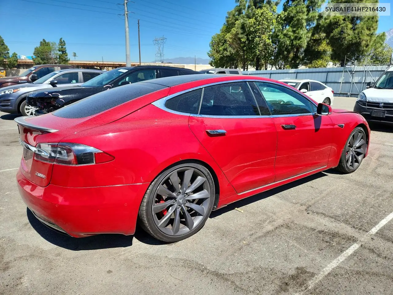 2017 Tesla Model S VIN: 5YJSA1E41HF216430 Lot: 59300846