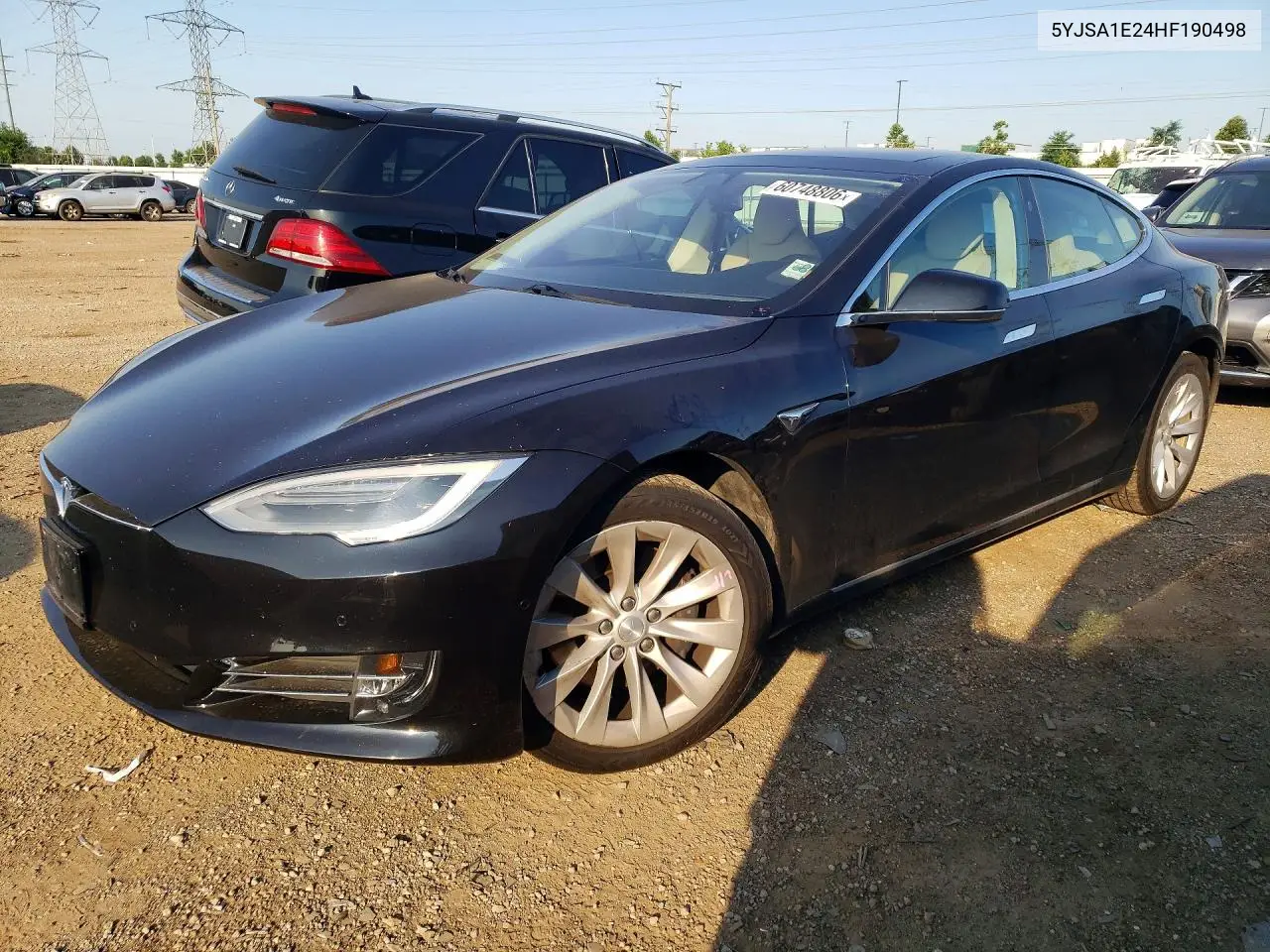 2017 Tesla Model S VIN: 5YJSA1E24HF190498 Lot: 60748806