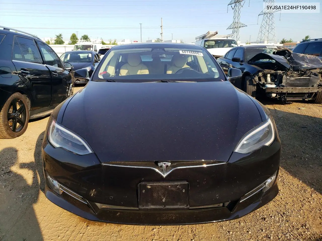 2017 Tesla Model S VIN: 5YJSA1E24HF190498 Lot: 60748806