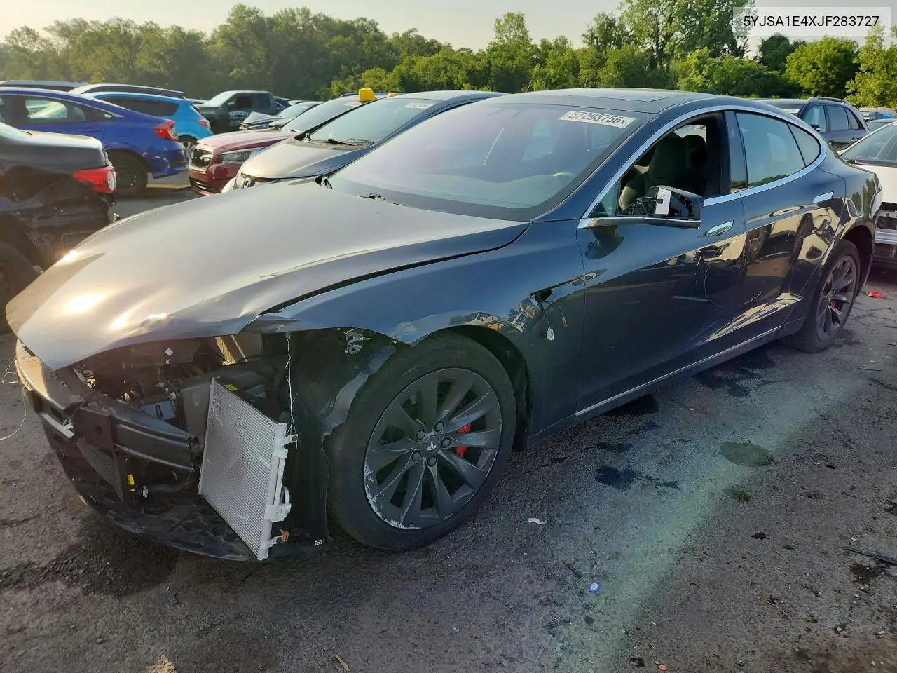 2018 Tesla Model S VIN: 5YJSA1E4XJF283727 Lot: 57293756