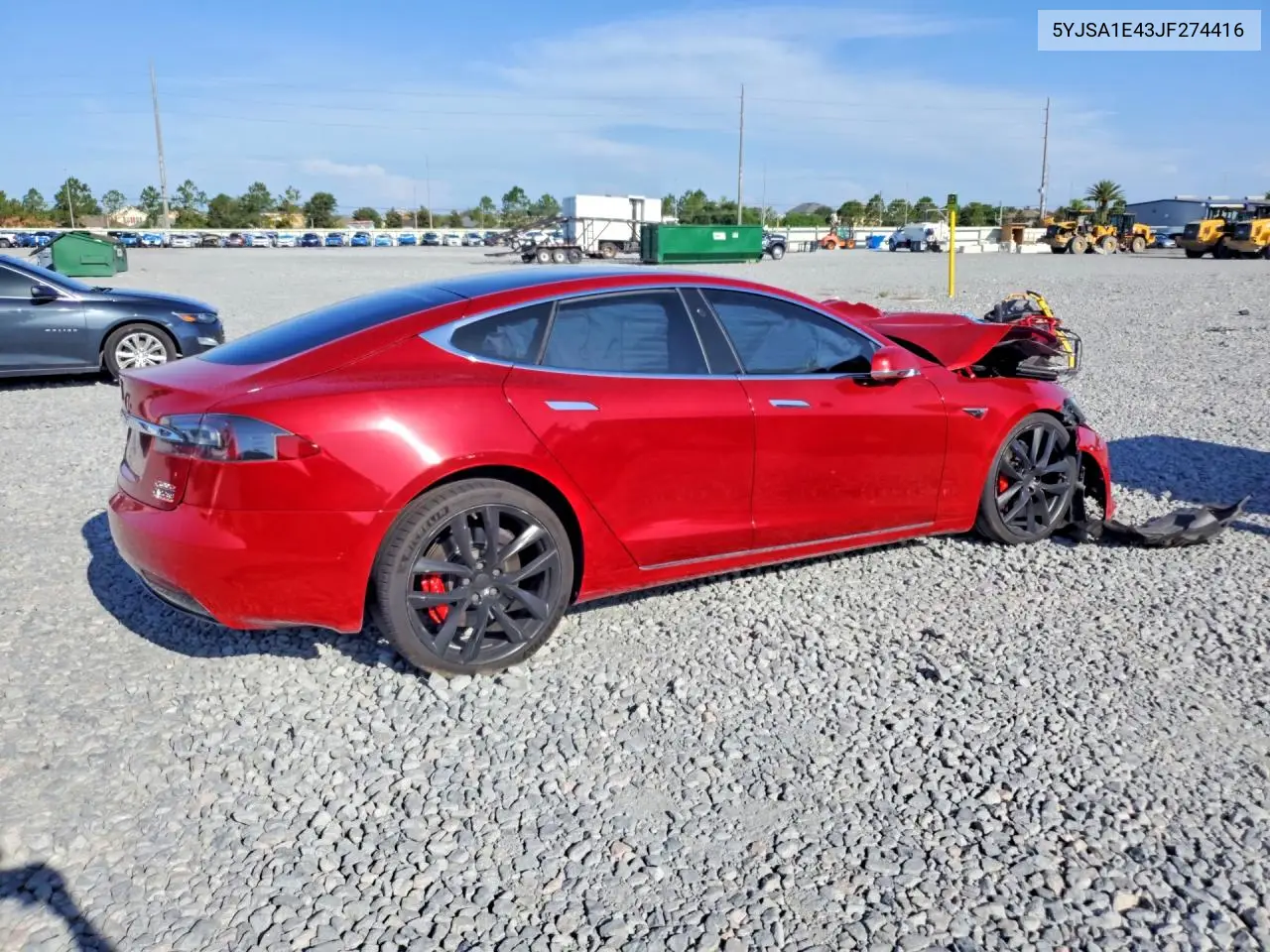 2018 Tesla Model S VIN: 5YJSA1E43JF274416 Lot: 58838786