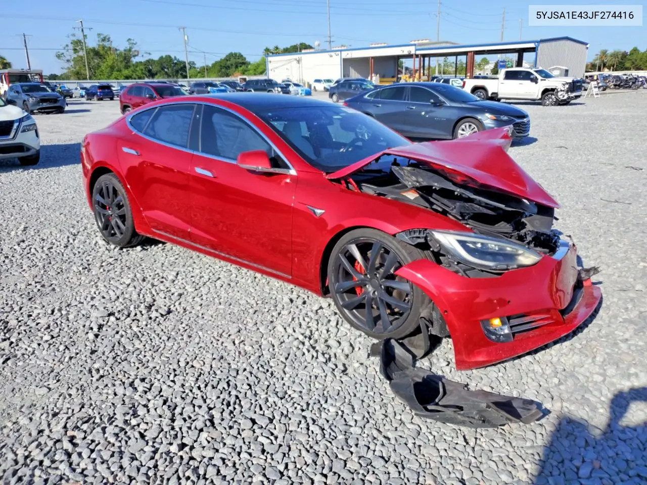 2018 Tesla Model S VIN: 5YJSA1E43JF274416 Lot: 58838786