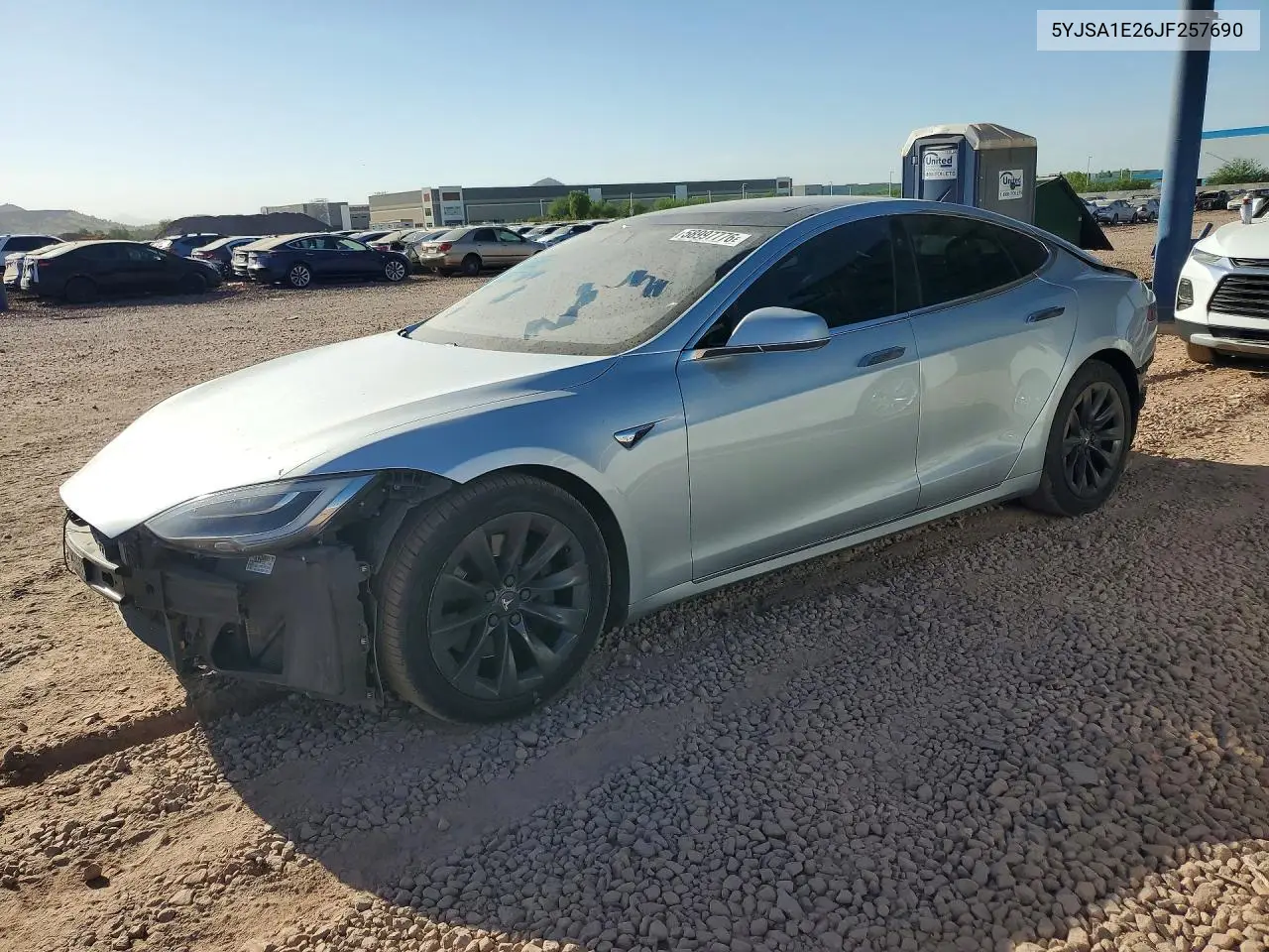 2018 Tesla Model S VIN: 5YJSA1E26JF257690 Lot: 58997776