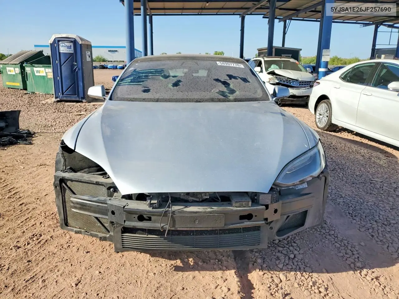 2018 Tesla Model S VIN: 5YJSA1E26JF257690 Lot: 58997776