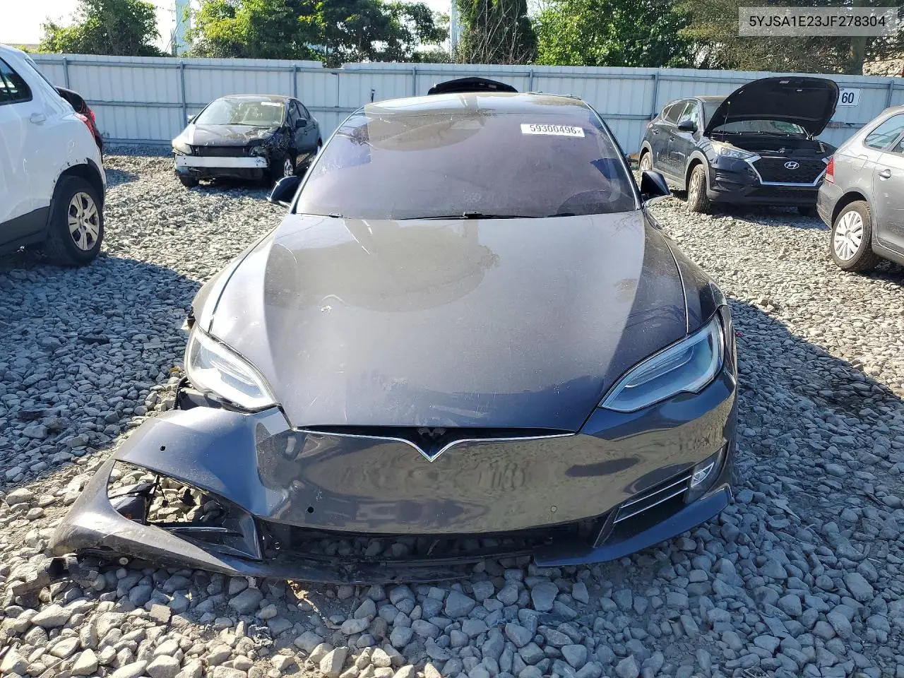 2018 Tesla Model S VIN: 5YJSA1E23JF278304 Lot: 59300496