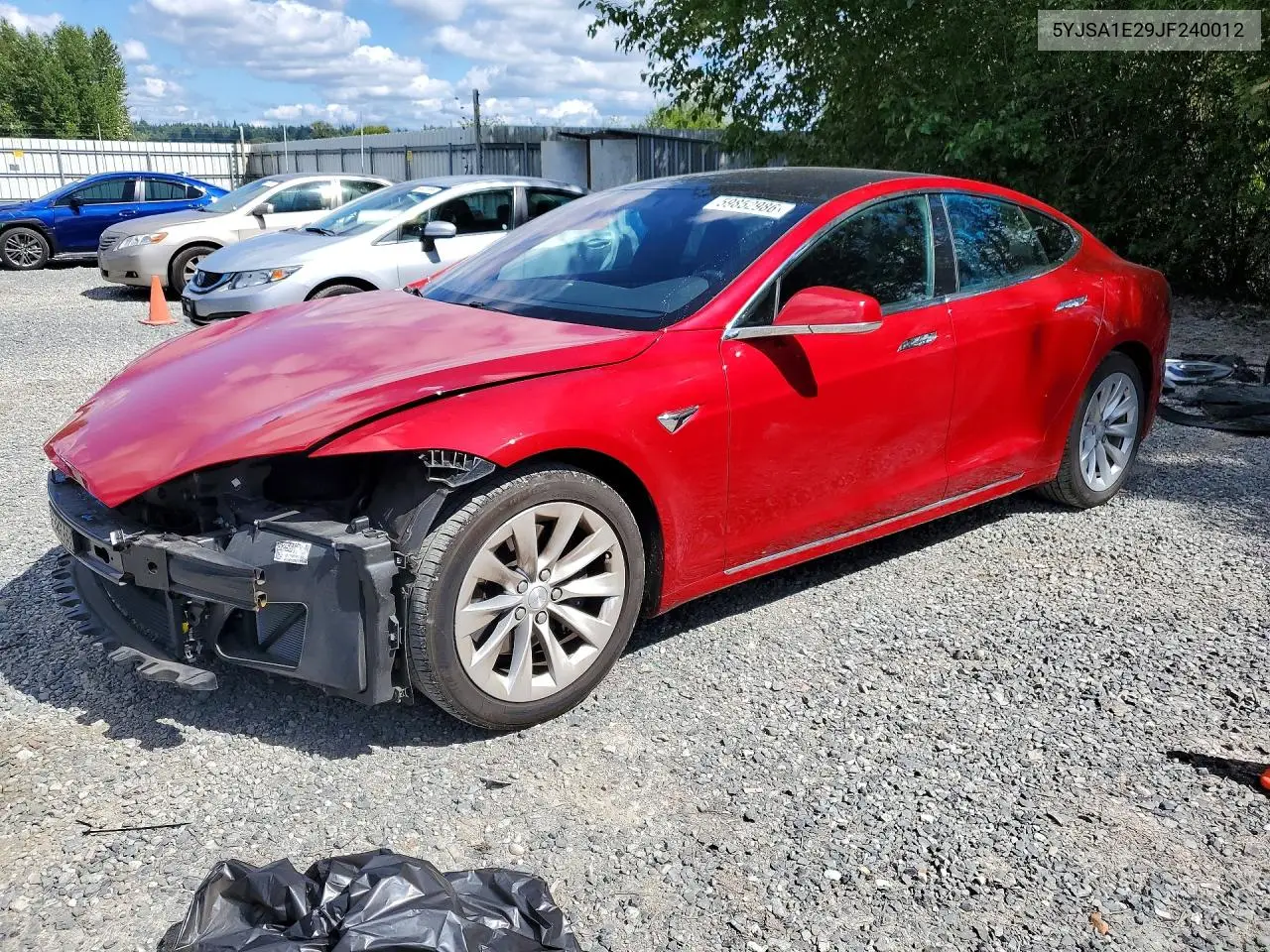 2018 Tesla Model S VIN: 5YJSA1E29JF240012 Lot: 59852986