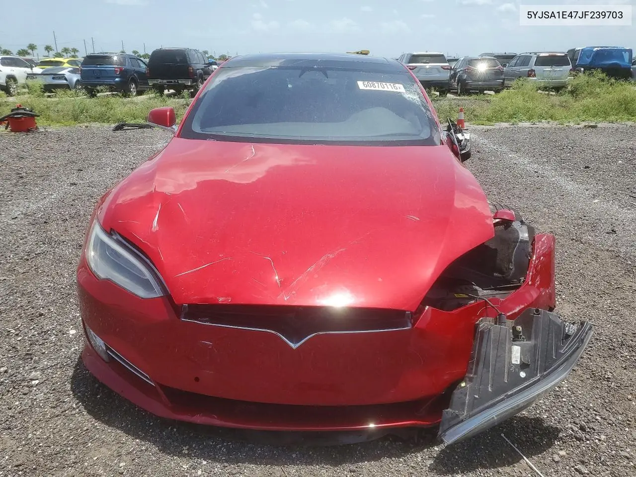 2018 Tesla Model S VIN: 5YJSA1E47JF239703 Lot: 60870116