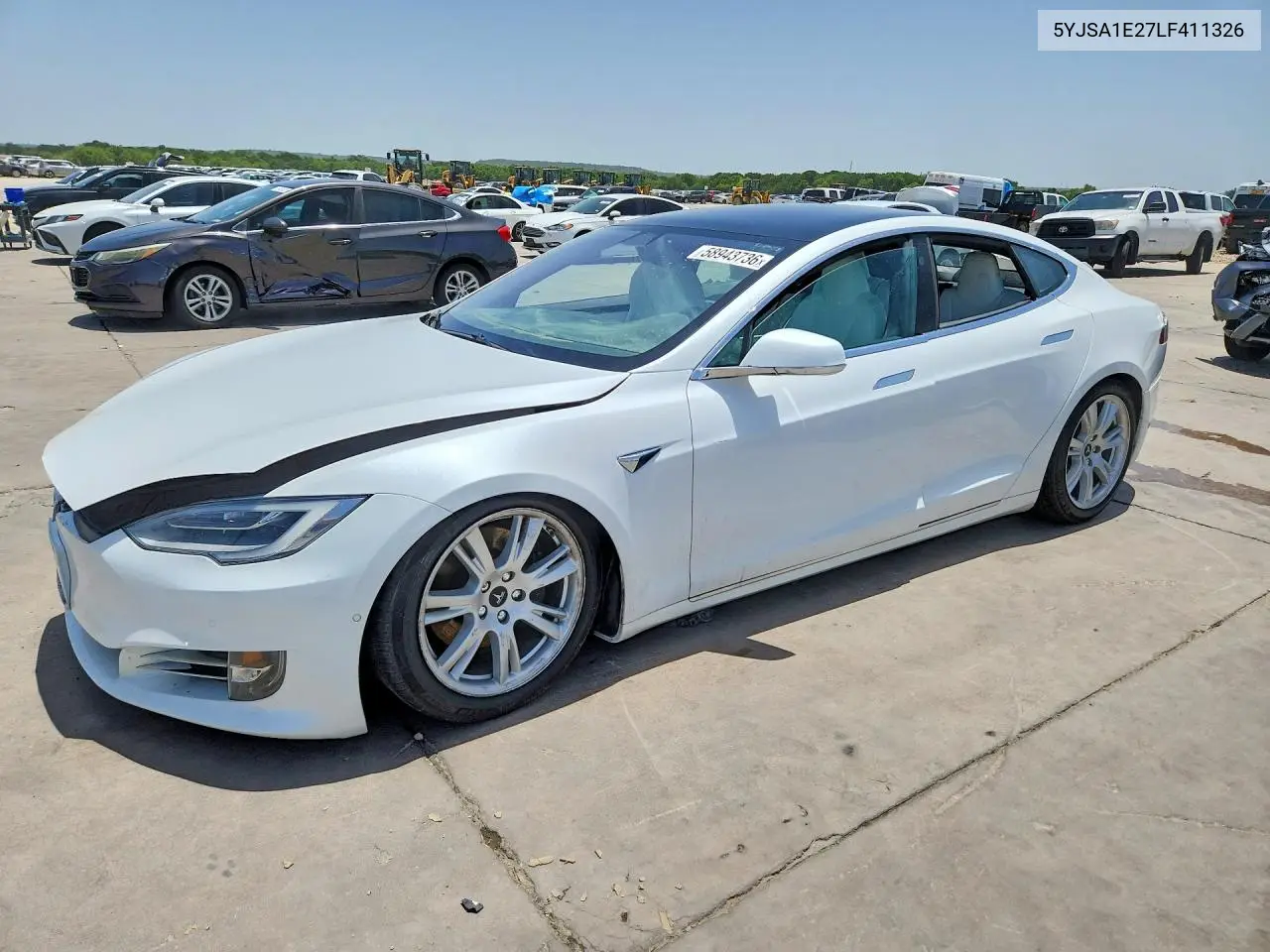 2020 Tesla Model S VIN: 5YJSA1E27LF411326 Lot: 58943736