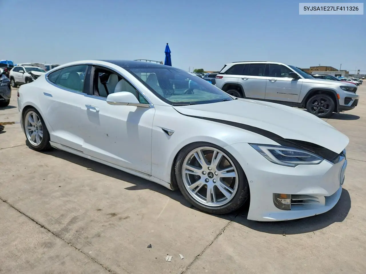 2020 Tesla Model S VIN: 5YJSA1E27LF411326 Lot: 58943736