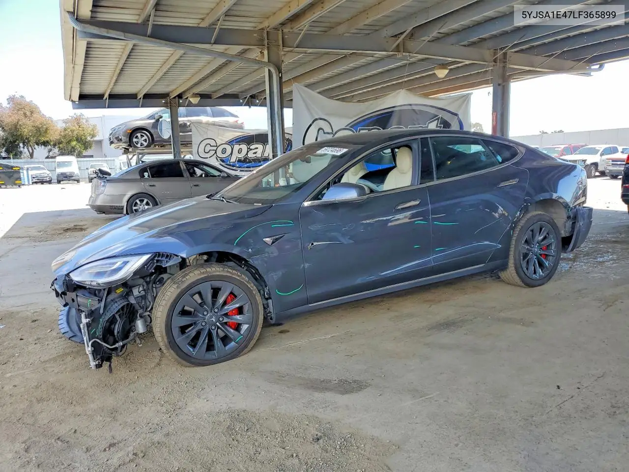 2020 Tesla Model S VIN: 5YJSA1E47LF365899 Lot: 59724696