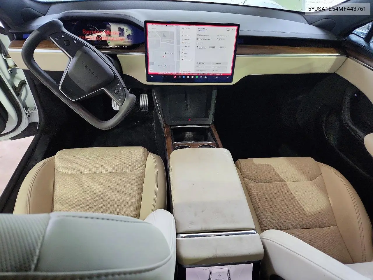 2021 Tesla Model S VIN: 5YJSA1E54MF443761 Lot: 56642116