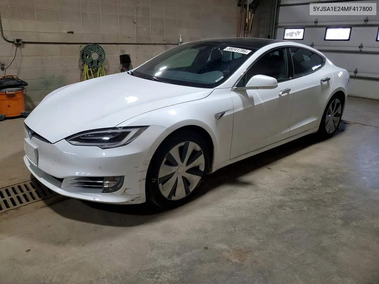 2021 Tesla Model S VIN: 5YJSA1E24MF417800 Lot: 59241786