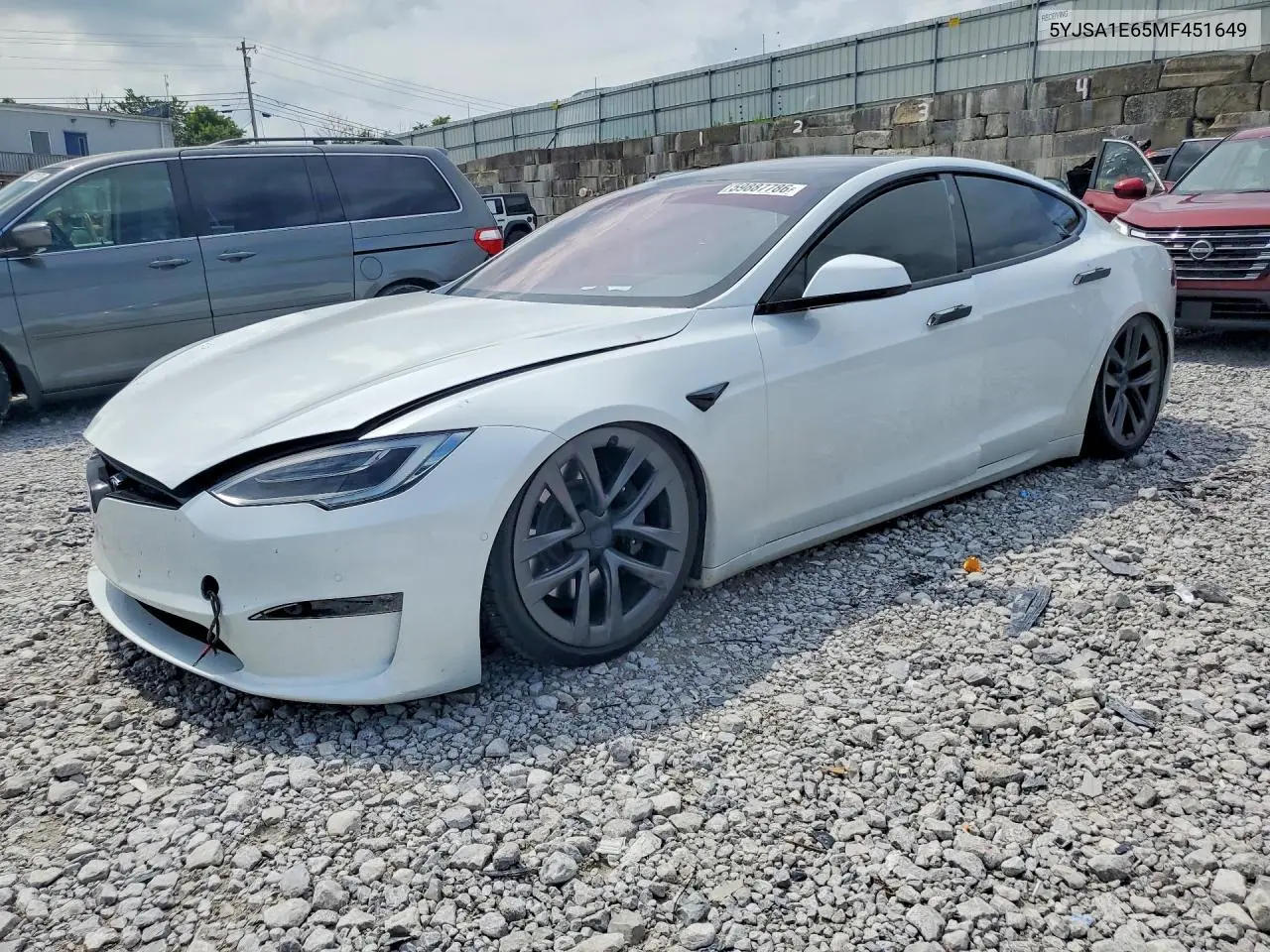 2021 Tesla Model S VIN: 5YJSA1E65MF451649 Lot: 59887786